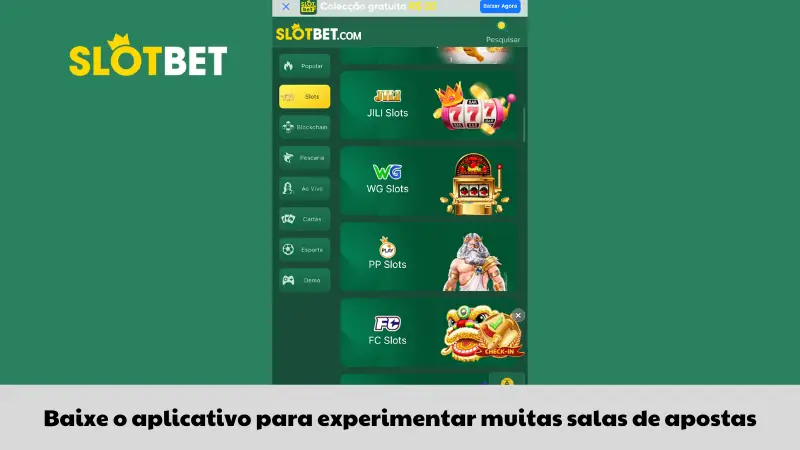 Baixe o aplicativo para experimentar muitas salas de apostas